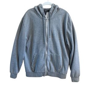 Forever 21 Gray Zip-Up Hoodie, size L, used